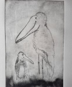 Radierung - Der Marabu